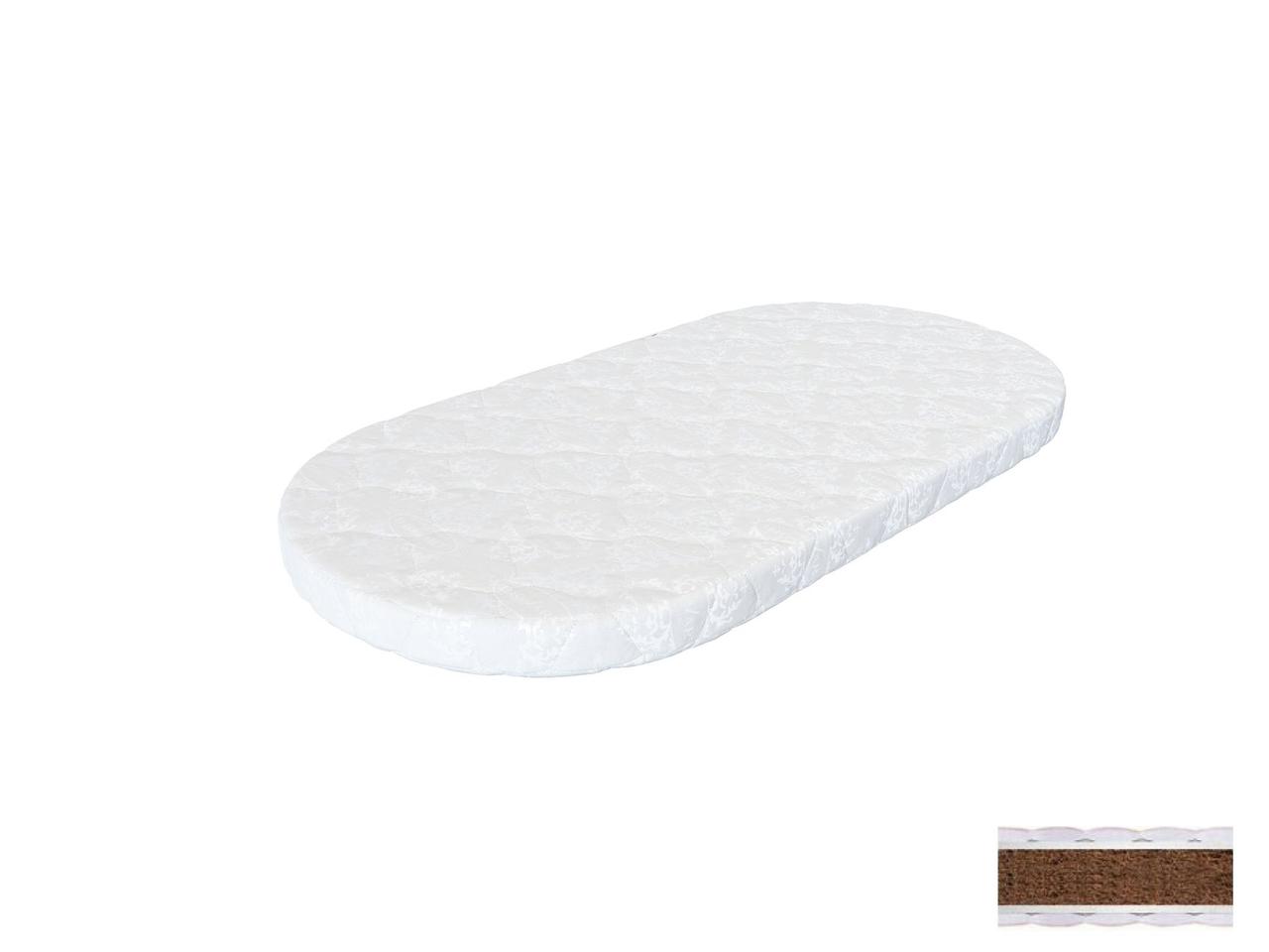 Матрац в ліжечко Smart Bed Oval 60x120 IngVart, кокосова койра