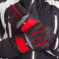 Перчатки горнолыжные мужские теплые Zelart A-82 размер l-xl цвет черный-красный js