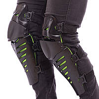 Защита колена и голени FOX M-4553 цвет черный-салатовый js