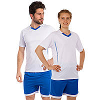 Форма футбольная Zelart Grapple CO-7055 размер XL цвет белый-синий js
