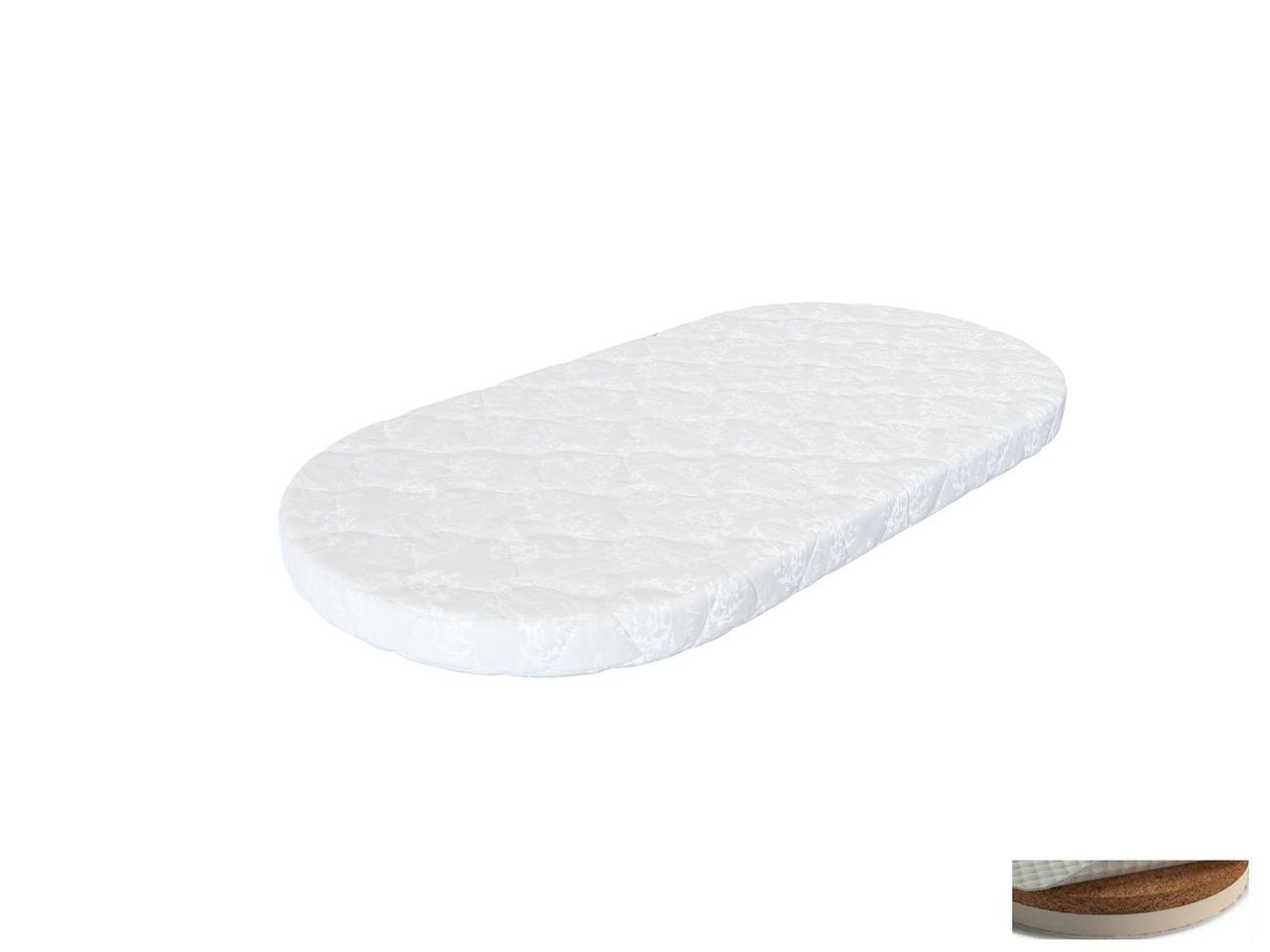 Матрац в ліжечко Smart Bed Oval 60x120 IngVart, кокосова койра + латекс