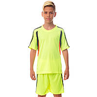 Форма футбольная подростковая Zelart Line CO-4587 размер 26, рост 130 цвет салатовый mn
