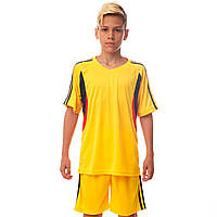 Форма футбольная подростковая Zelart Line CO-4587 размер 26, рост 130 цвет желтый mn