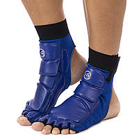 Защита стопы для тхэквондо Zelart BO-2601 размер 9 (43-44) цвет синий mn