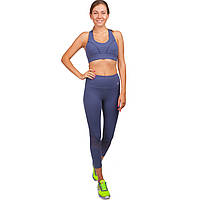 Костюм спортивный женский для фитнеса и тренировок лосины и топ V&X WX5009-CK5611 размер S цвет темно-синий mn