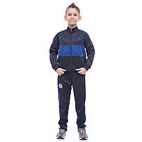 Костюм спортивный футбольный детский CHELSEA LIDONG LD-6132K-CH размер 26, рост 125-135 цвет темно-синий-синий