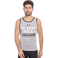 Майка спортивная мужская UAR Blood Sweat CO-040 размер XL цвет серый mn