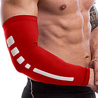 Нарукавник компресійний рукав для спорту Zelart BC-1498 розмір M колір червоний js