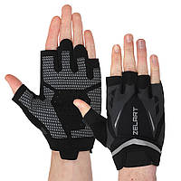Перчатки спортивные Zelart WorkOut BC-6305 размер M цвет черный-серый js