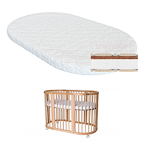 Матрац в ліжечко Smart Bed Round 72x120 IngVart, кокосова койра+поролон