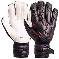 Перчатки вратарские с защитой пальцев UAR FB-883 размер 9 цвет черный mn