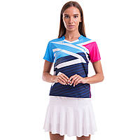 Комплект одежды для тенниса женский футболка и юбка Lingo LD-1840B размер S цвет голубой-белый js