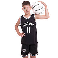 Форма баскетбольная детская NB-Sport NBA BROOKLYN 11 3578 размер S цвет черный-белый js