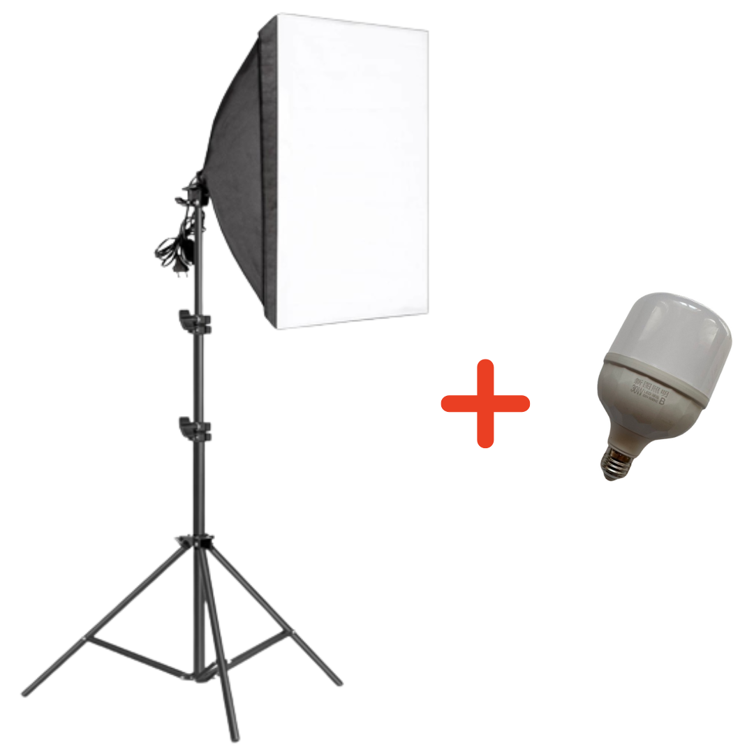Постійне студійне світло Profi-light 50х70 см + Стійка + LED лампа 30 Вт., фото 1