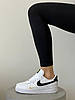 Жіночі та чоловічі кросівки Nike Air Force Gold Swoosh Взуття Найк Аір Форс Свуш білі шкіра унісекс демісезон, фото 11