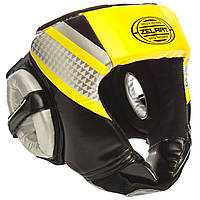 Шлем боксерский открытый ZELART BO-1336 размер M цвет лимонный-черный mn