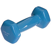 Гантель для фитнеса с виниловым покрытием Zelart TA-2777-1 цвет голубой mn