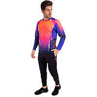 Комплект одежды для тенниса мужской лонгслив и штаны Lingo LD-1862A размер 3XL цвет оранжевый-синий js