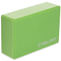 Блок для йоги Zelart FI-2572 цвет салатовый mn