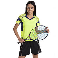 Комплект одягу для тенісу жіночий футболка та шорти Lingo LD-1808B розмір 2XL колір салатовий-синій js