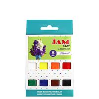 Полимерная глина JAM CLAY в наборе, 8 цветов по 20 г., Flower (5059007)