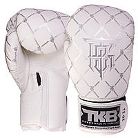 Перчатки боксерские кожаные TOP KING Chain TKBGCH размер 8 унции цвет белый-серебряный js