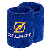 Напульсник спортивный махровый ZELART BC-2970 цвет синий js