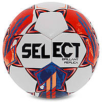 Мяч футбольный SELECT BRILLANT V23 BRILLANT-REP-4WR цвет белый-красный js