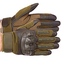 Перчатки тактические с закрытыми пальцами Zelart BC-8797 размер XL цвет оливковый js
