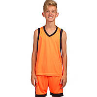 Форма баскетбольная детская LIDONG LD-8017T размер xs цвет оранжевый-черный js