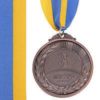 Медаль спортивная с лентой HIT Zelart C-3171 цвет бронзовый mn