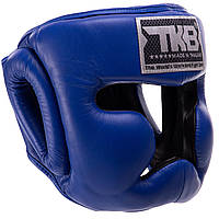 Шлем боксерский в мексиканском стиле кожаный TOP KING Extra Coverage TKHGEC-LV размер S цвет синий js
