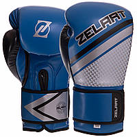 Перчатки боксерские Zelart BO-2888 размер 10 унции цвет синий-черный js