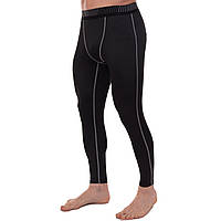 Компрессионные штаны тайтсы для спорта LIDONG UA-500-1 размер 2XL цвет черный-серый js