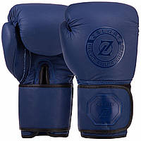 Перчатки боксерские кожаные Zelart VL-3074 размер 8 унции цвет синий mn