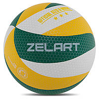 Мяч волейбольный ZELART VB-9000 цвет желтый-белый-зеленый js