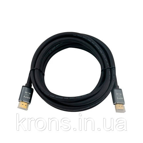 Кабель HDMI — HDMI 1.5 м v2.0 4K 3D позолочений грубий, Premium