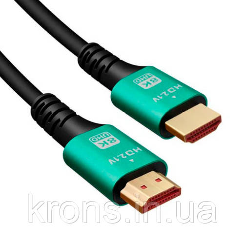 Кабель HDMI — HDMI 5 м v2.1 8K UHD позолочений грубий, Premium