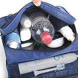 Дорожня косметичка сумка органайзер для косметики і аксесуарів підвісна Темно-синій (60533), фото 4
