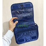 Дорожня косметичка сумка органайзер для косметики і аксесуарів підвісна Темно-синій (60533), фото 8