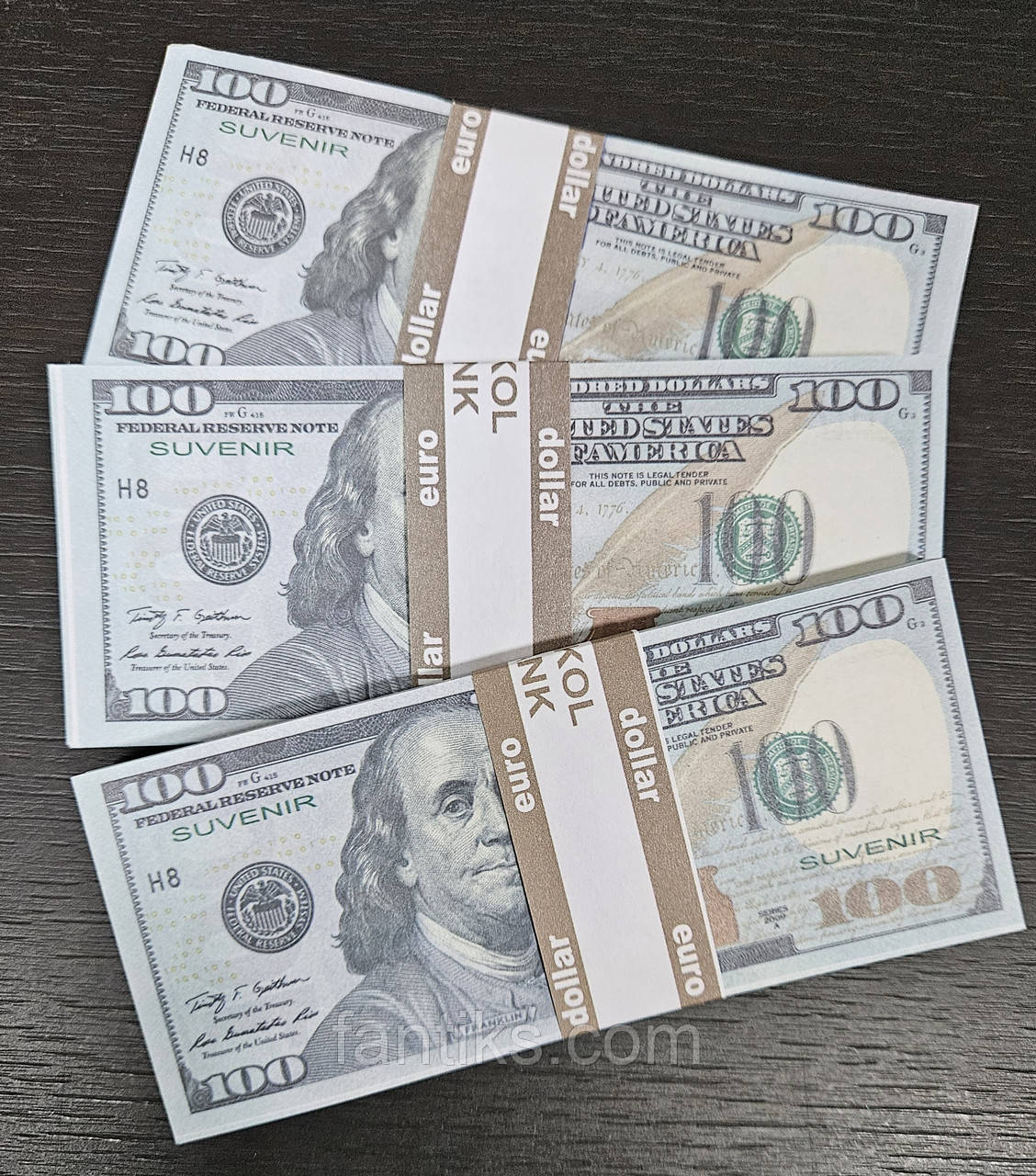 Сувенірні гроші пачка 100 доларів, фото 1