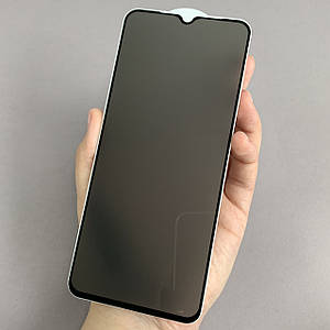 Захисне скло для Samsung Galaxy A14 приватне антишпигун скло на телефон самсунг а14 чорне prv