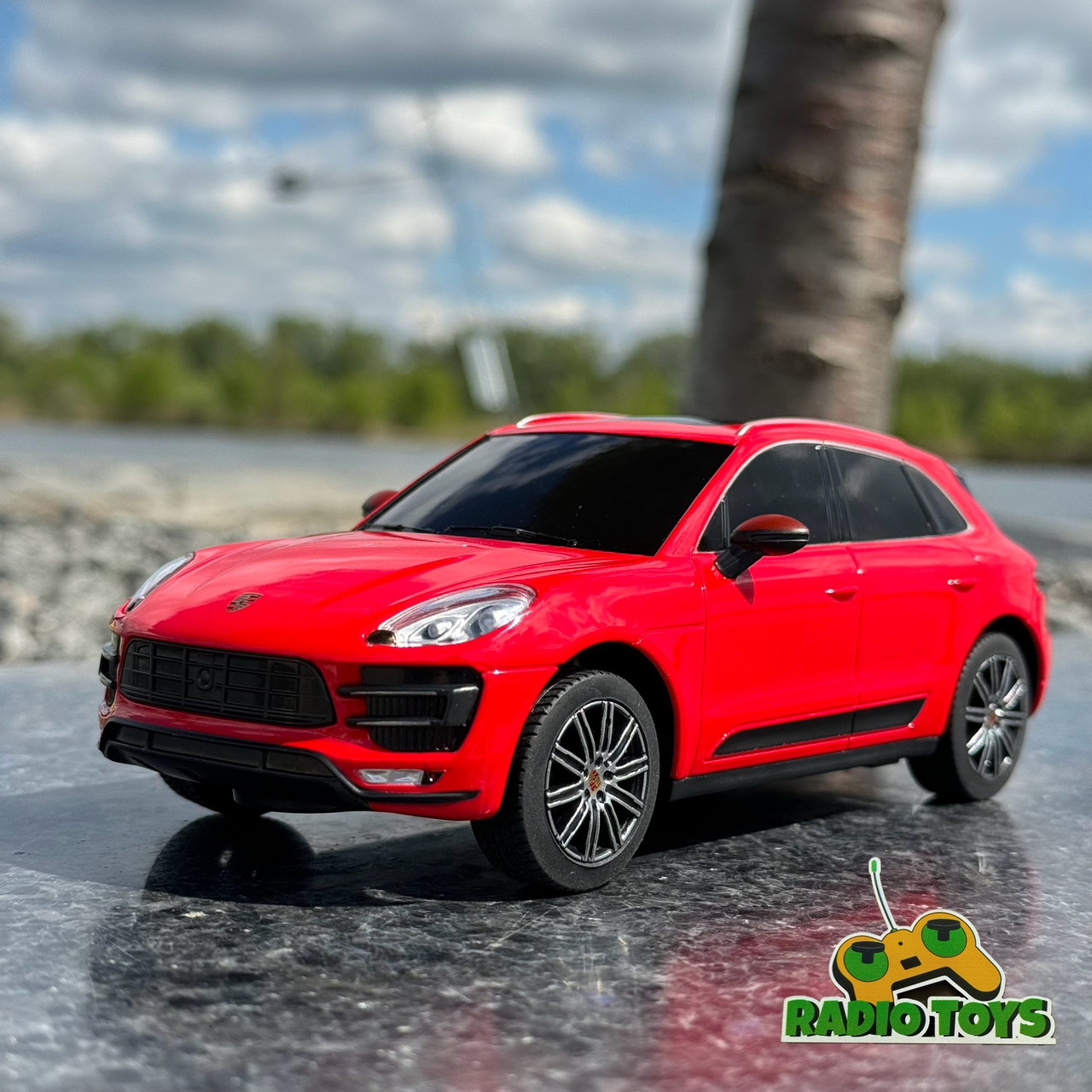 Машинка на радіоуправлінні PORSCHE Macan Turbo Червона | Машинка порш на пульті управління | Машина на радіокеруванні, фото 1