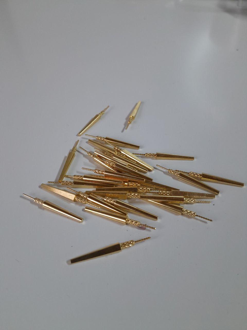 Штифти латунні (піни) для розбірних моделей DowelPins з голкою (середні) - 100шт