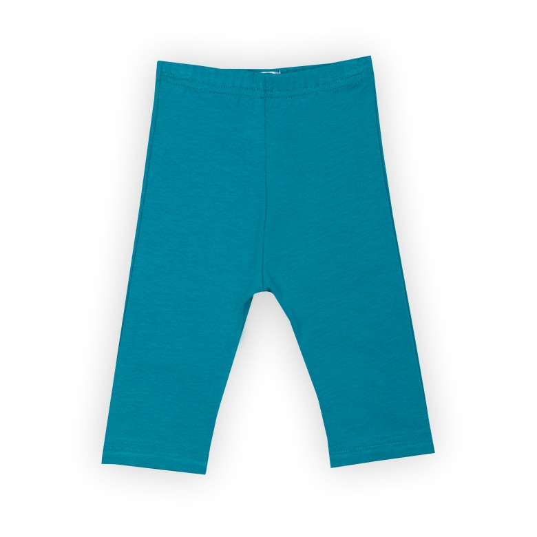 Штани літні дитячі на гумці укорочені для дівчинки GABBI Капріки Синій на зріст 92 (10643)