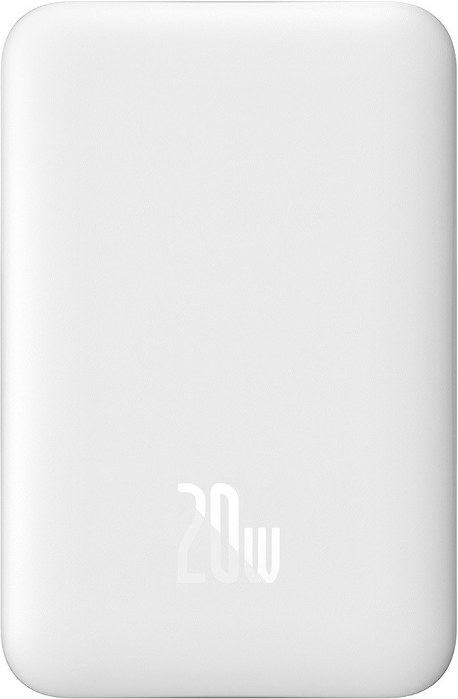 Портативний акумулятор Baseus Magnetic Mini Wireless Fast Charge 20 W 10000 mAh white (PPCX070002), фото 1