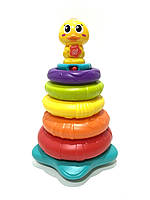 Дитяча музична пірамідка Hola Toys качечка звук, світло 2101