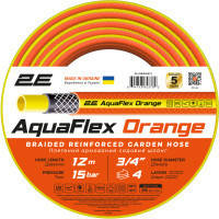 Шланг для поливу 2E AquaFlex Orange 3\/4\" , 12м 4 шари, 20бар, -10+60°C (2E-GHE34OE12)