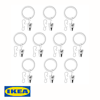 Набор колец с крючками/зажимами IKEA SYRLIG 10 предметов 402.240.98