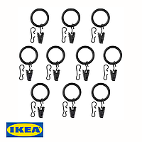 Набор колец с крючками/зажимами IKEA SYRLIG 10 предметов 102.172.40